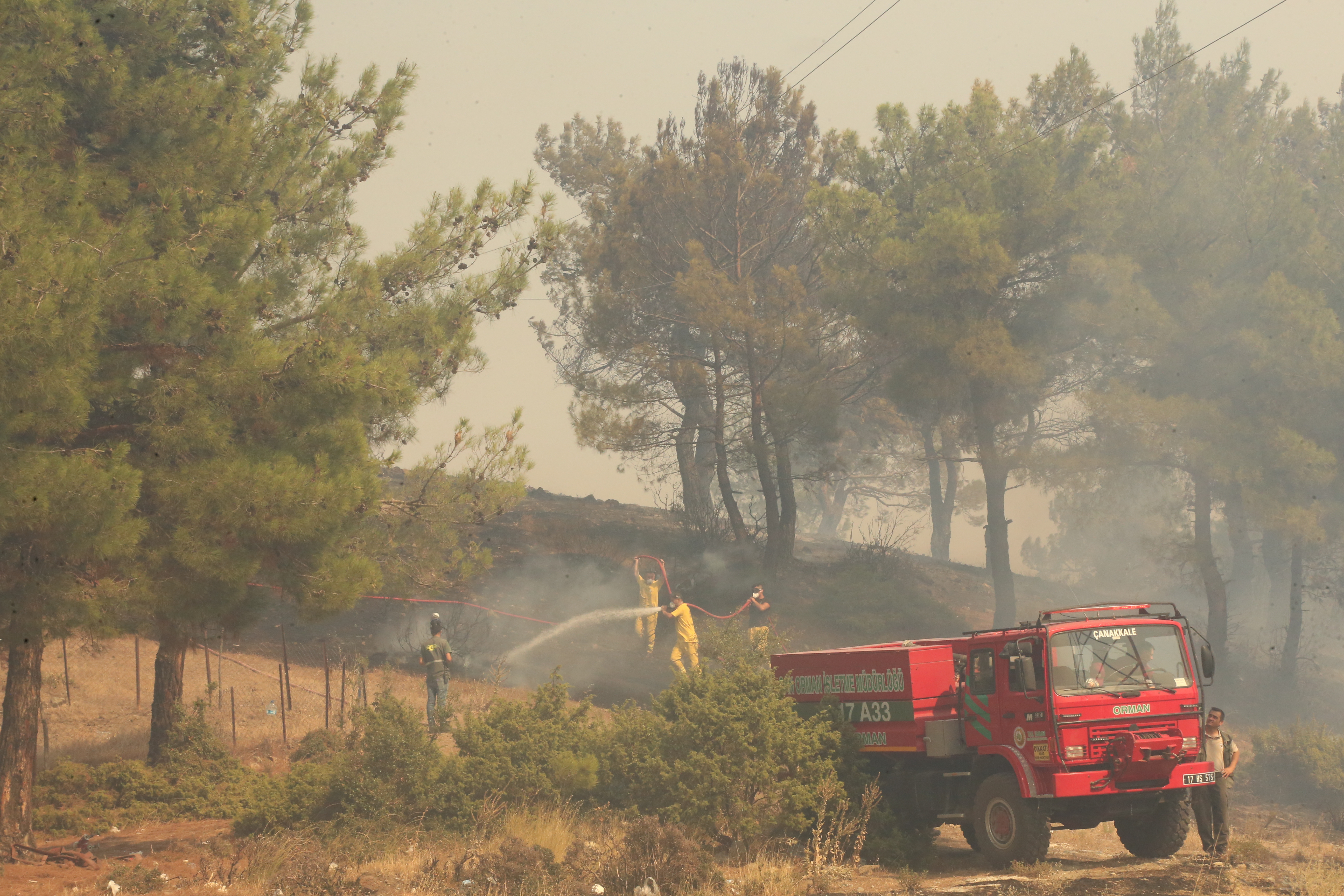 Çanakkale'de korkutan yangın! Köyler boşaltılıyor... - Resim : 2