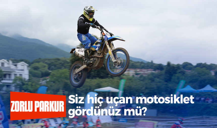 Siz hiç uçan motosiklet gördünüz mü?