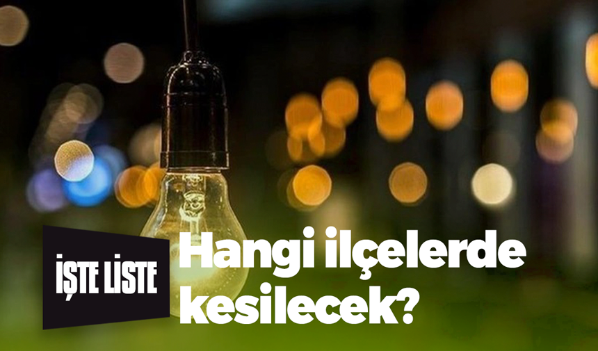 Kocaeli’de hangi ilçelerde elektrikler kesilecek?