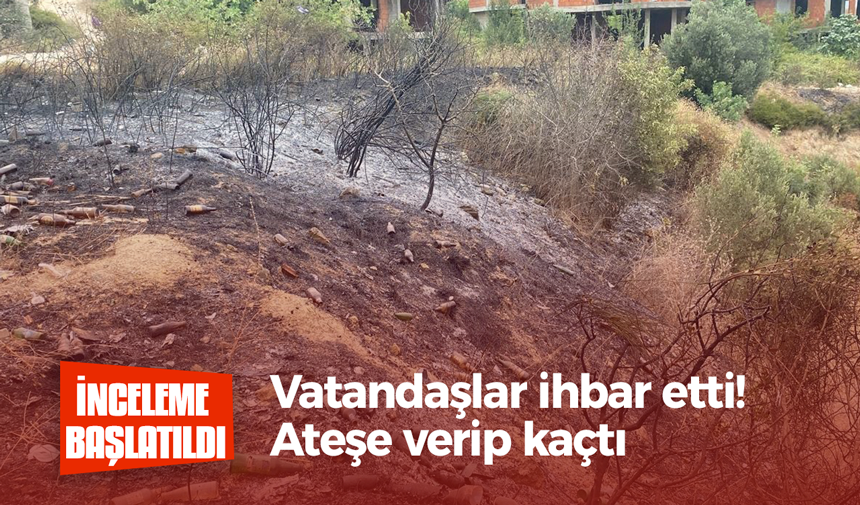 Vatandaşlar ihbar etti! Ateşe verip kaçtı