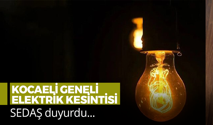 Kocaeli elektrik kesintisi | 21 Ağustos 2023 Pazartesi