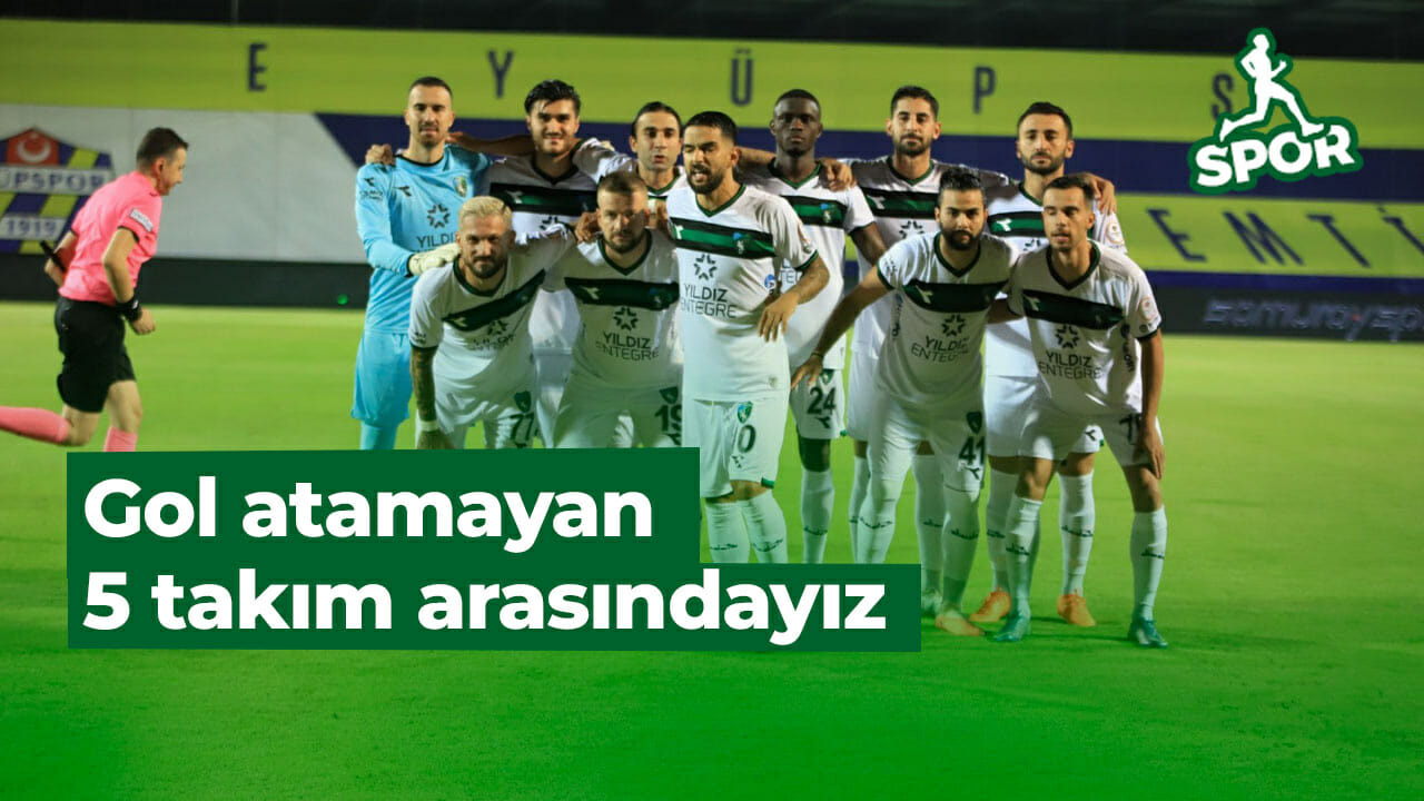 Kocaelispor, gol atamayan 5 takım arasında