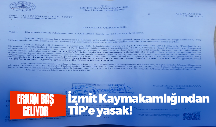 TİP tarafından yarın yapılacak