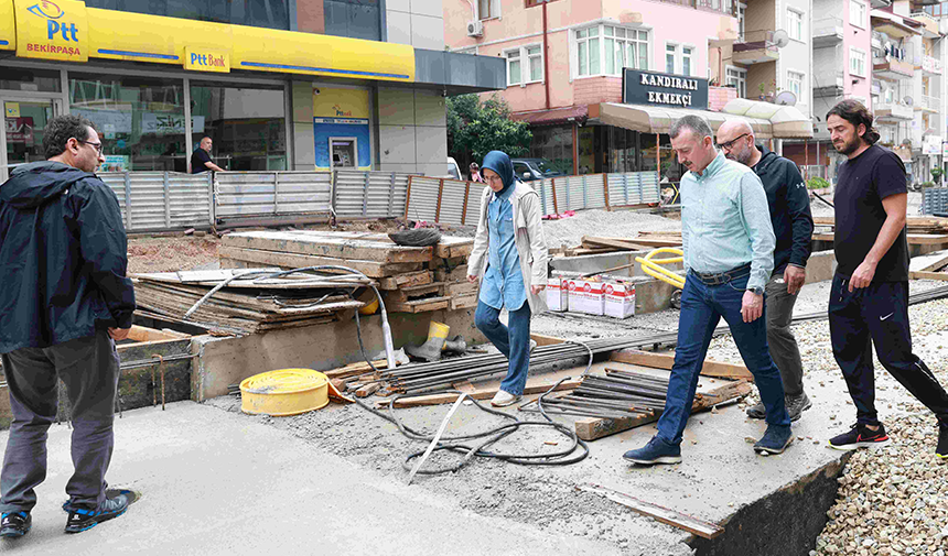 Şiddetli yağışların ardından Büyükakın sahada