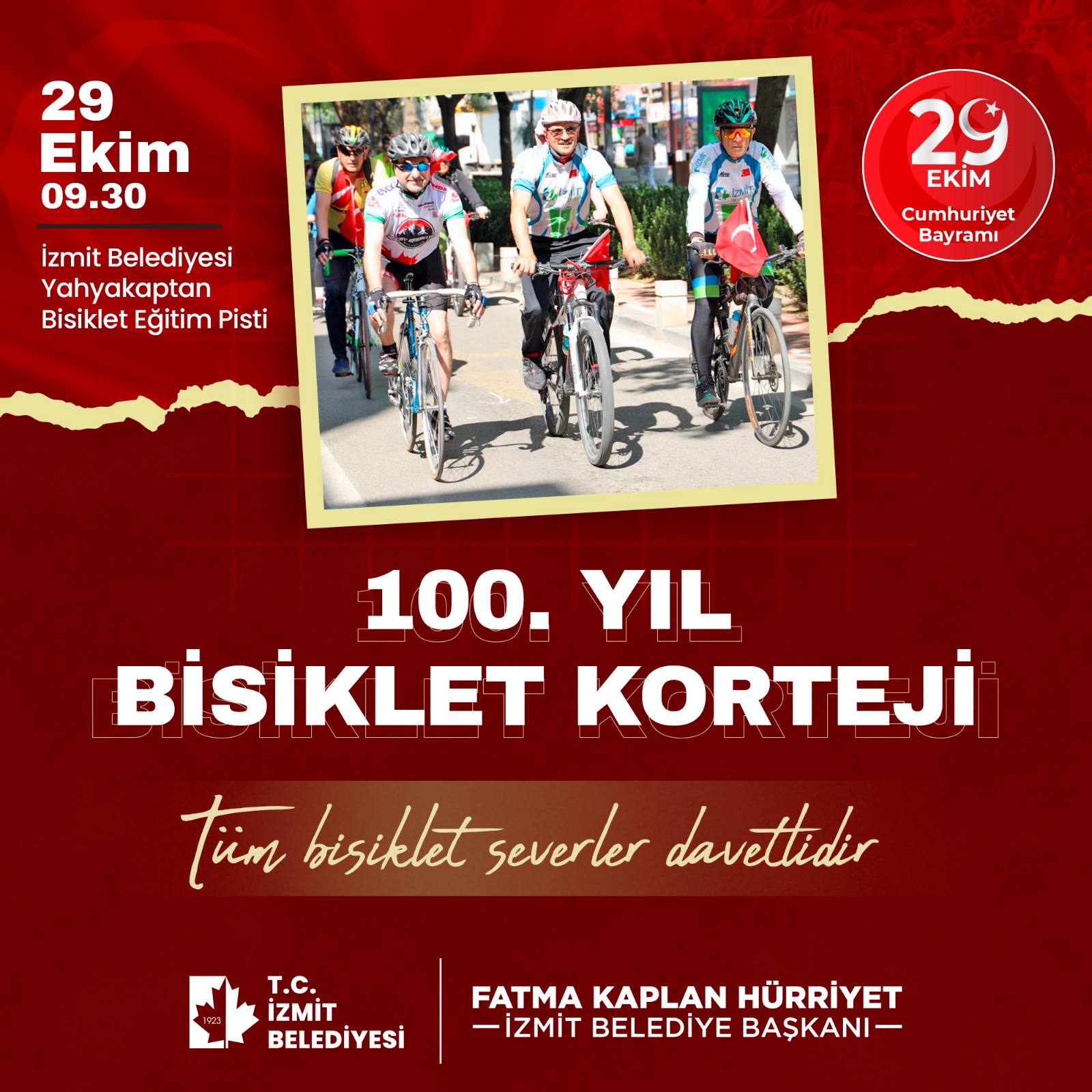 100. Yıl'da Cumhuriyet için bisiklet korteji - Resim : 1