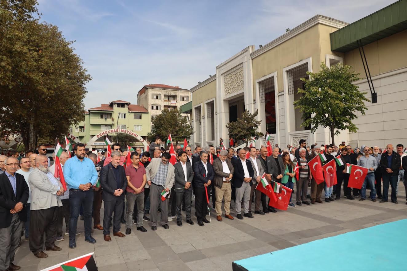 Körfez’de, Gazze’ye destek mitingi düzenlendi - Resim : 1