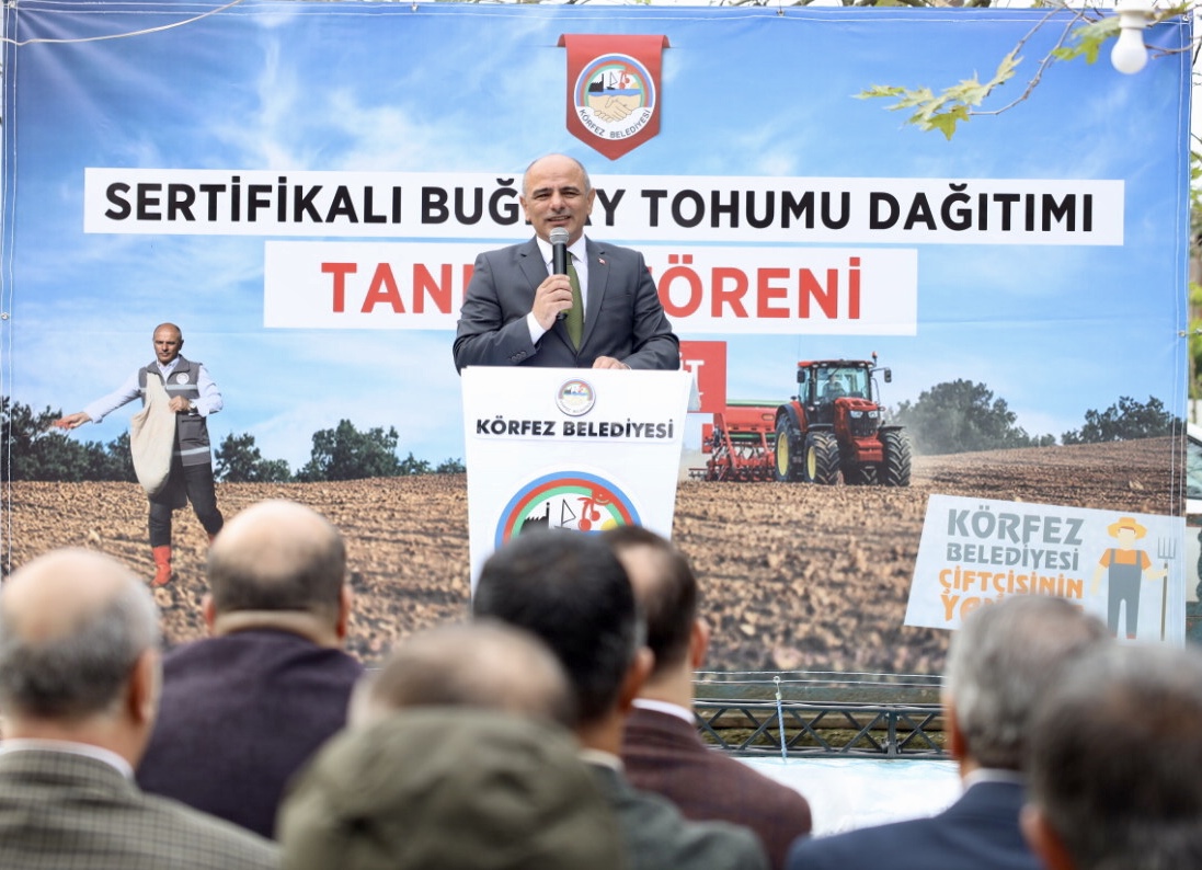 Körfez’de 400 çiftçiye 40 ton buğday tohumu desteği - Resim : 3