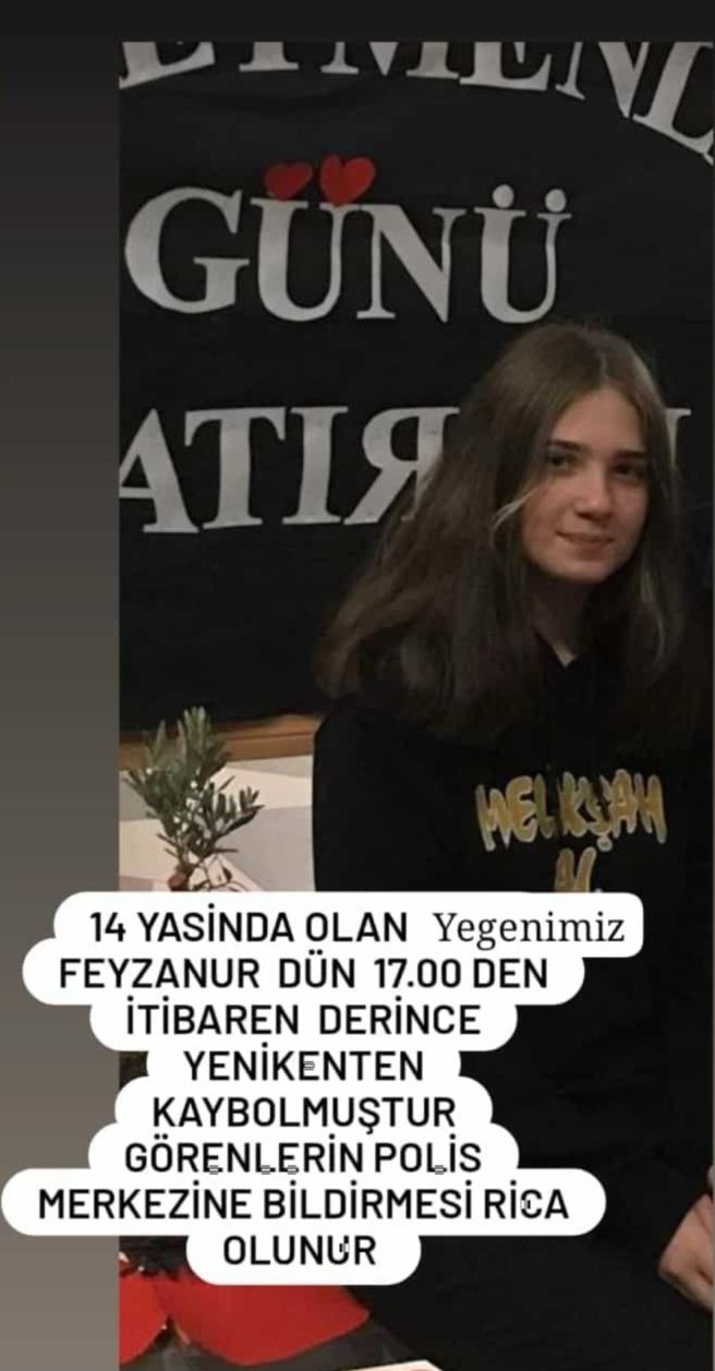 14 yaşındaki Feyzanur’dan haber alınamıyor - Resim : 1