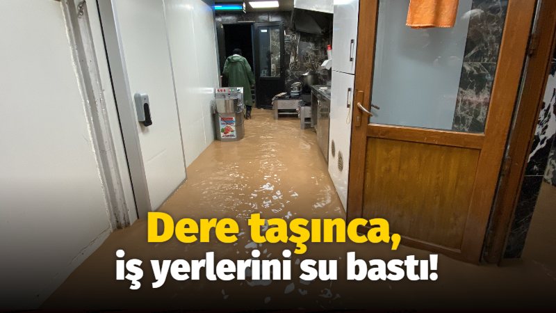 Dere taşınca, iş yerlerini su bastı!