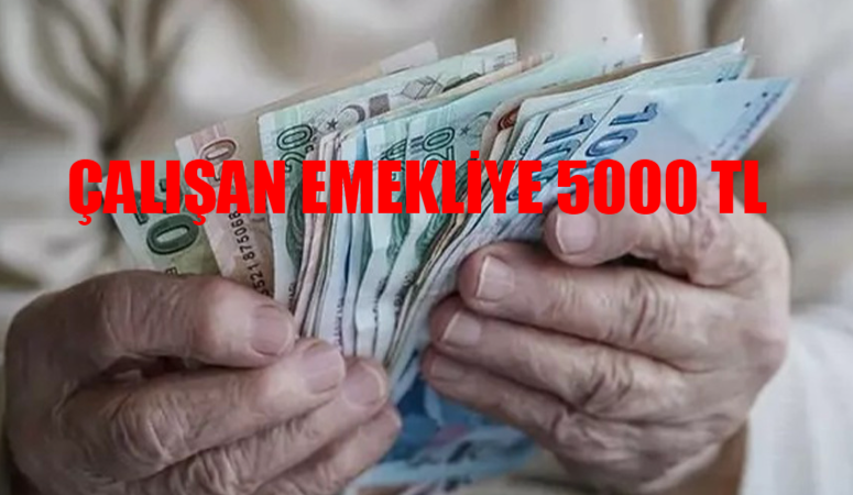 Çalışmayan emekliler 5000 TL