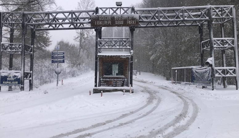 Eriklitepe beyaz örtüyle kaplandı