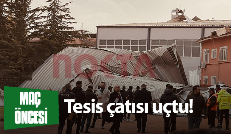 Maç öncesi tesis çatısı çöktü