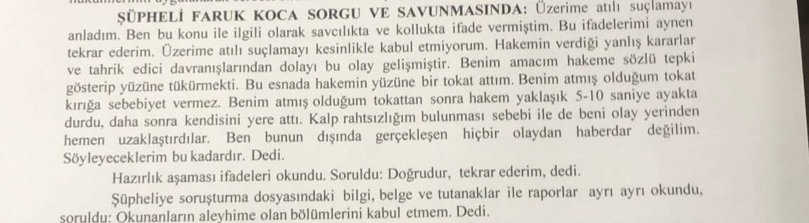 İşte hapisteki Faruk Koca’nın KOMİK beyanı! - Resim : 1