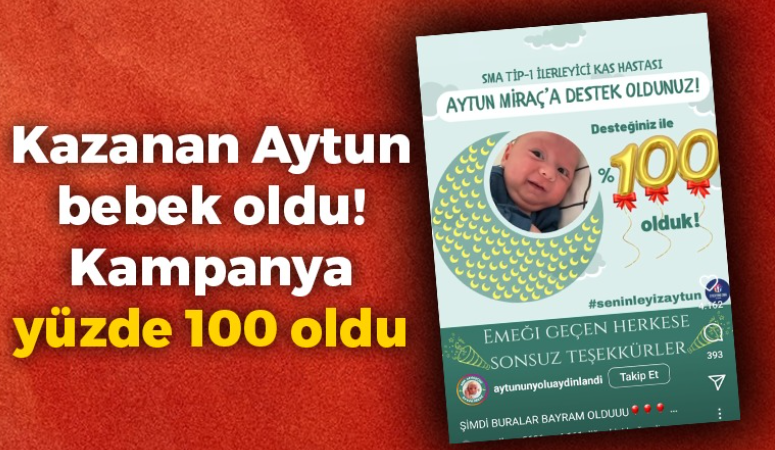 Kazanan Aytun bebek oldu! Kampanya yüzde 100 oldu