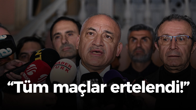 TFF Başkanı Mehmet Büyükekşi: Ligleri süresiz erteledik