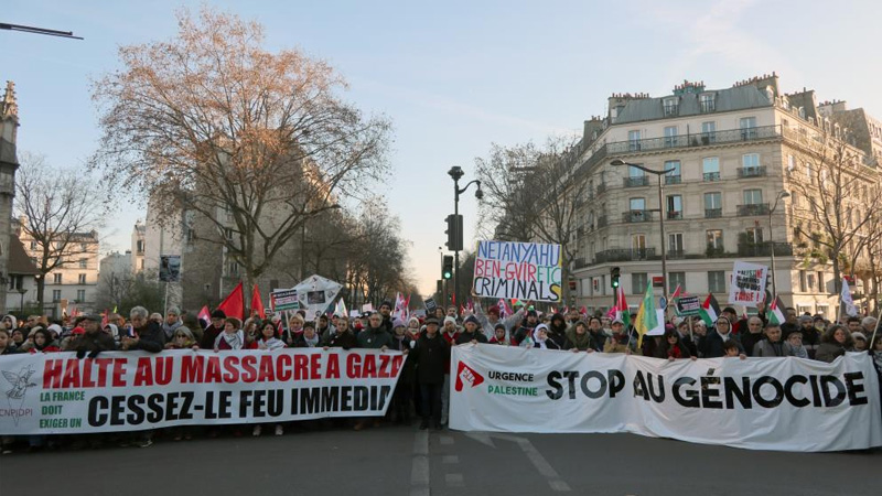 Paris’te binlerce kişi Gazze için yürüdü