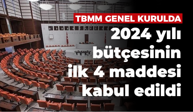 TBMM Genel Kurulunda 2024 yılı bütçesinin ilk 4 maddesi kabul edildi