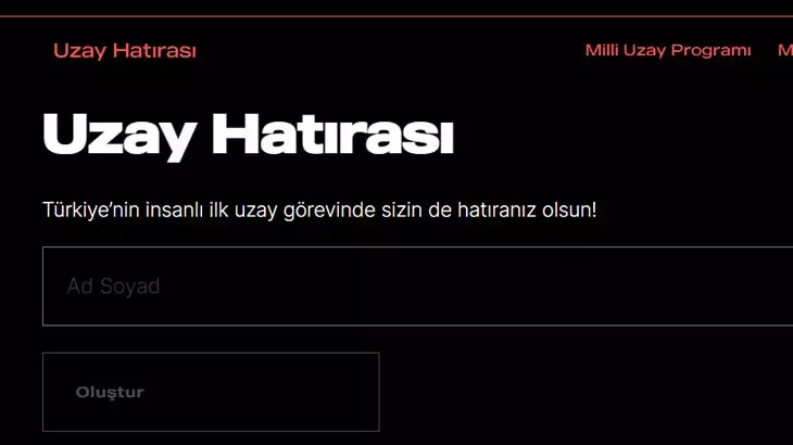 Uzay Hatıra Bileti EKRANI: Uzay Hatıra Bileti Nasıl Alınır? Türkiye Uzay Ajansı Uzay Hatıra Bileti Nasıl Yapılır? Alper Gezeravcı Uzay Hatıra Bileti TIKLA AL - Resim : 1