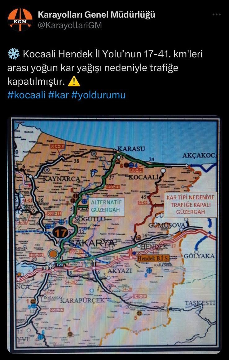 Bazı yollar kar nedeniyle trafiğe kapatıldı! - Resim : 1