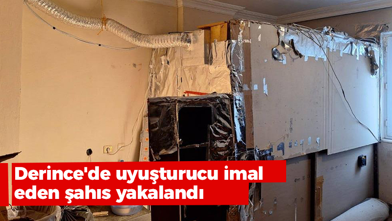 Kocaeli haber – Derince’de uyuşturucu imal eden şahıs yakalandı