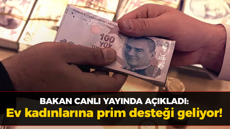 Bakan canlı yayında açıkladı: Ev kadınlarına prim desteği geliyor!