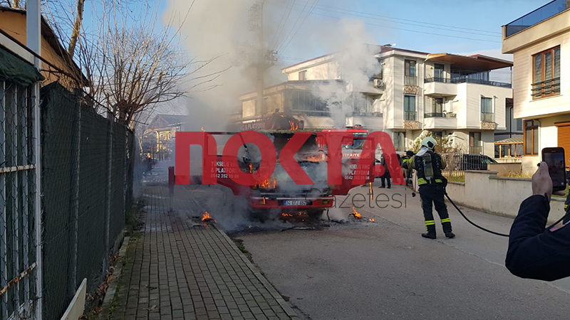 Sepetli vinç alev alev yandı - Resim : 3