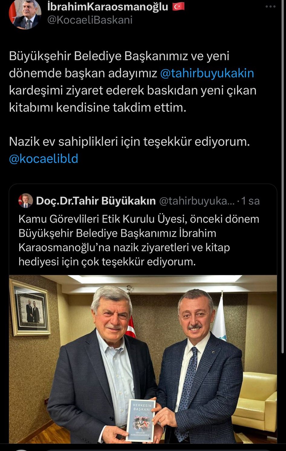 Karaosmanoğlu'ndan Büyükakın'a: Herkesin başkanı - Resim : 1