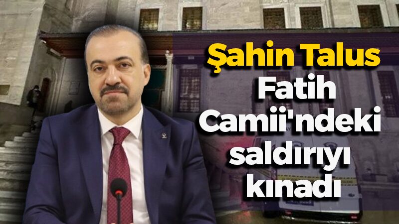 Şahin Talus Fatih Camii’ndeki saldırıyı kınadı