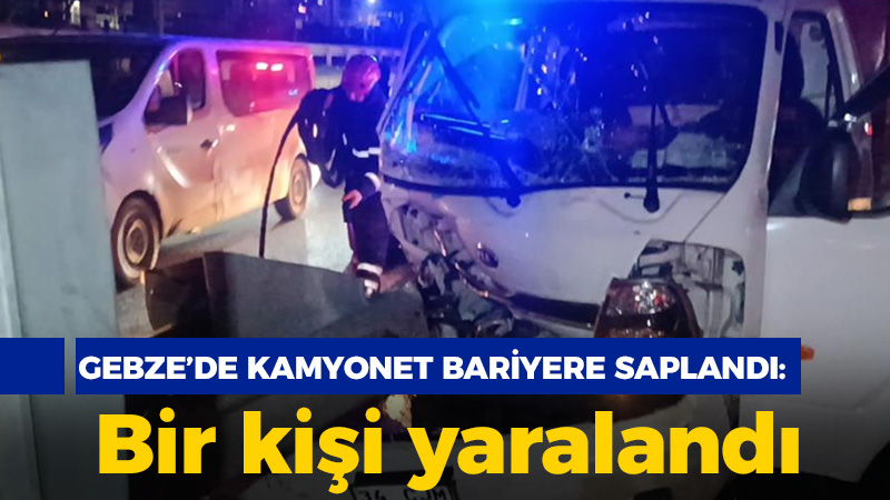 Gebze'de kontrolden çıkan kamyonet,