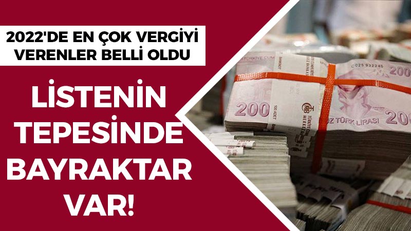 2022’de en çok vergiyi verenler belli oldu: Listenin tepesinde Bayraktar var!