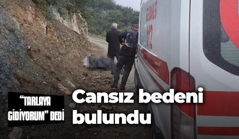 “Tarlaya gidiyorum” dedi, cansız bedeni bulundu!