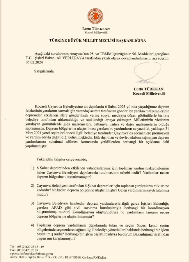 Lütfü Türkkan Çayırova Belediyesiyle ilgili iddiaları meclis gündemine taşıdı! - Resim : 1