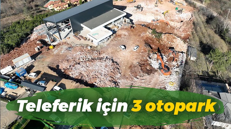 Teleferik için 3 otopark