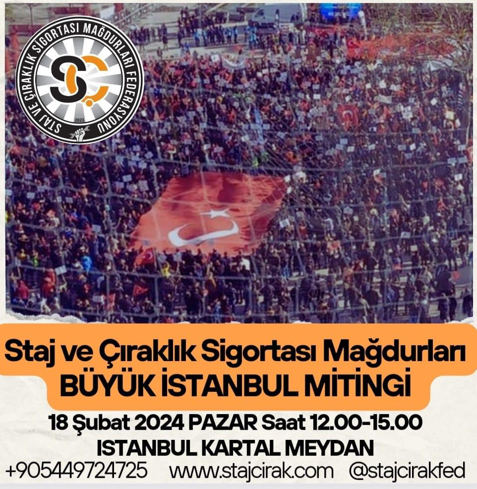 Çıraklık ve Staj Sigortası mağdurlarından İstanbul'da miting! - Resim : 1