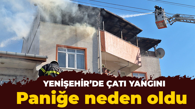 Çatı yangını paniğe neden oldu 