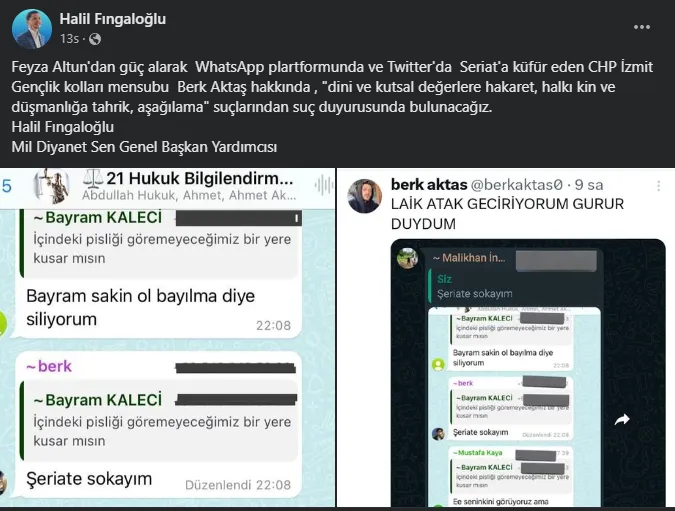 Feyza Altun gibi küfreden CHP İzmitli gence suç duyurusu - Resim : 2