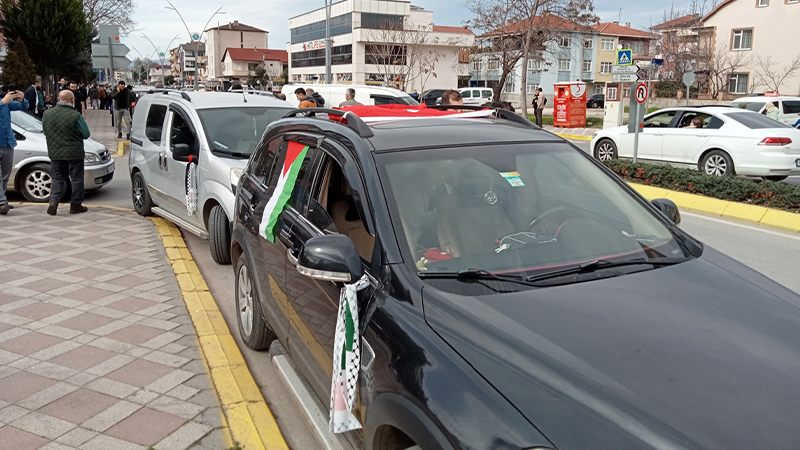 Gölcük’te İsrail’i protesto ettiler