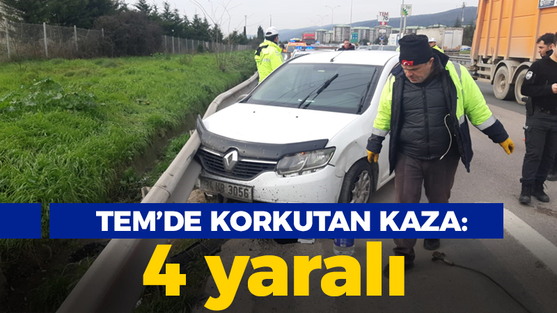 Kocaeli haber – TEM’de korkutan kaza: 4 yaralı