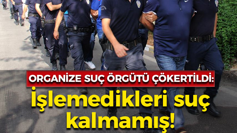 Organize suç  çökertildi: İşlemedikleri suç kalmamış!