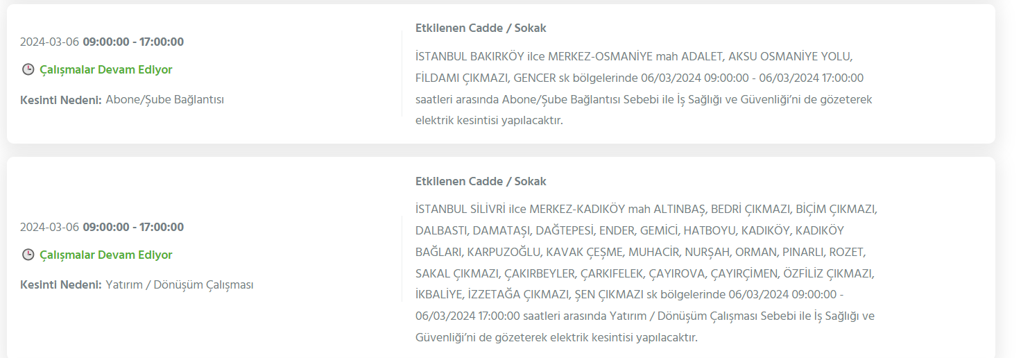 6 Mart İstanbul Elektrik Kesintisi BAŞLADI: Silivri Elektrik Kesintisi Ne Zaman Bitecek BELLİ OLDU! AYEDAŞ // BEDAŞ Elektrik Arıza - Resim : 2