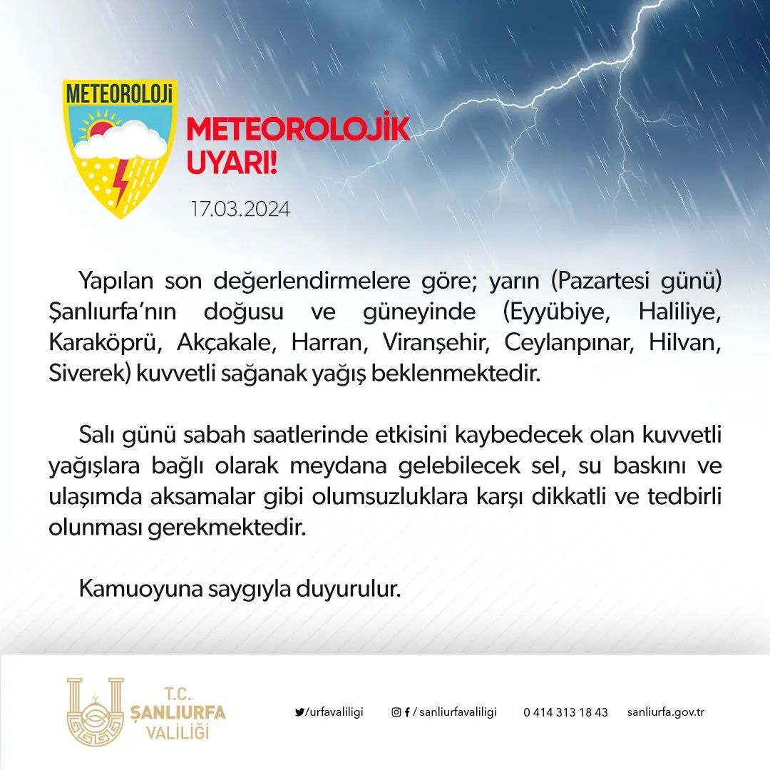 18 MART ŞANLIURFA OKULLAR TATİL Mİ? Şanlıurfa Valiliği Okullar Tatil Mi? 18 Mart Pazartesi Şanlıurfa Bugün Okul Var Mı? - Resim : 1