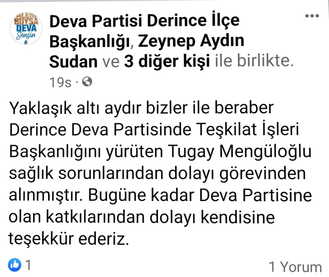 DEVA Derince'de garip işler: Tugay Mengüloğul istifa etti, 'görevden aldık' dediler - Resim : 3