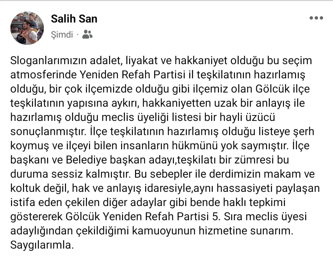 Sıkıntı var! Meclis listesinden bir istifa daha - Resim : 1