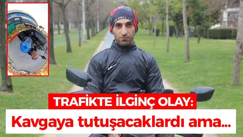 Kartepe'de motokurye kazadan kıl