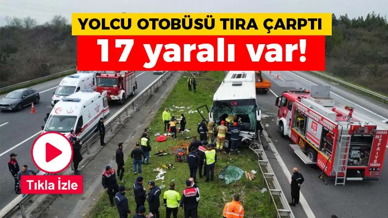 Düzce otobanında şehirlerarası yolcu