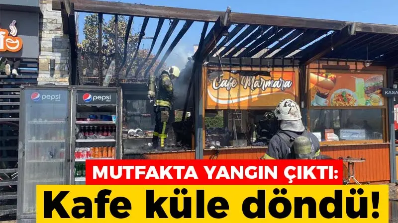 İzmit'teki bir kafenin mutfak