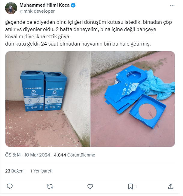 Bu kadarı da pes dedirtti! Geri dönüşüm kutusuna bakın ne yaptılar - Resim : 1