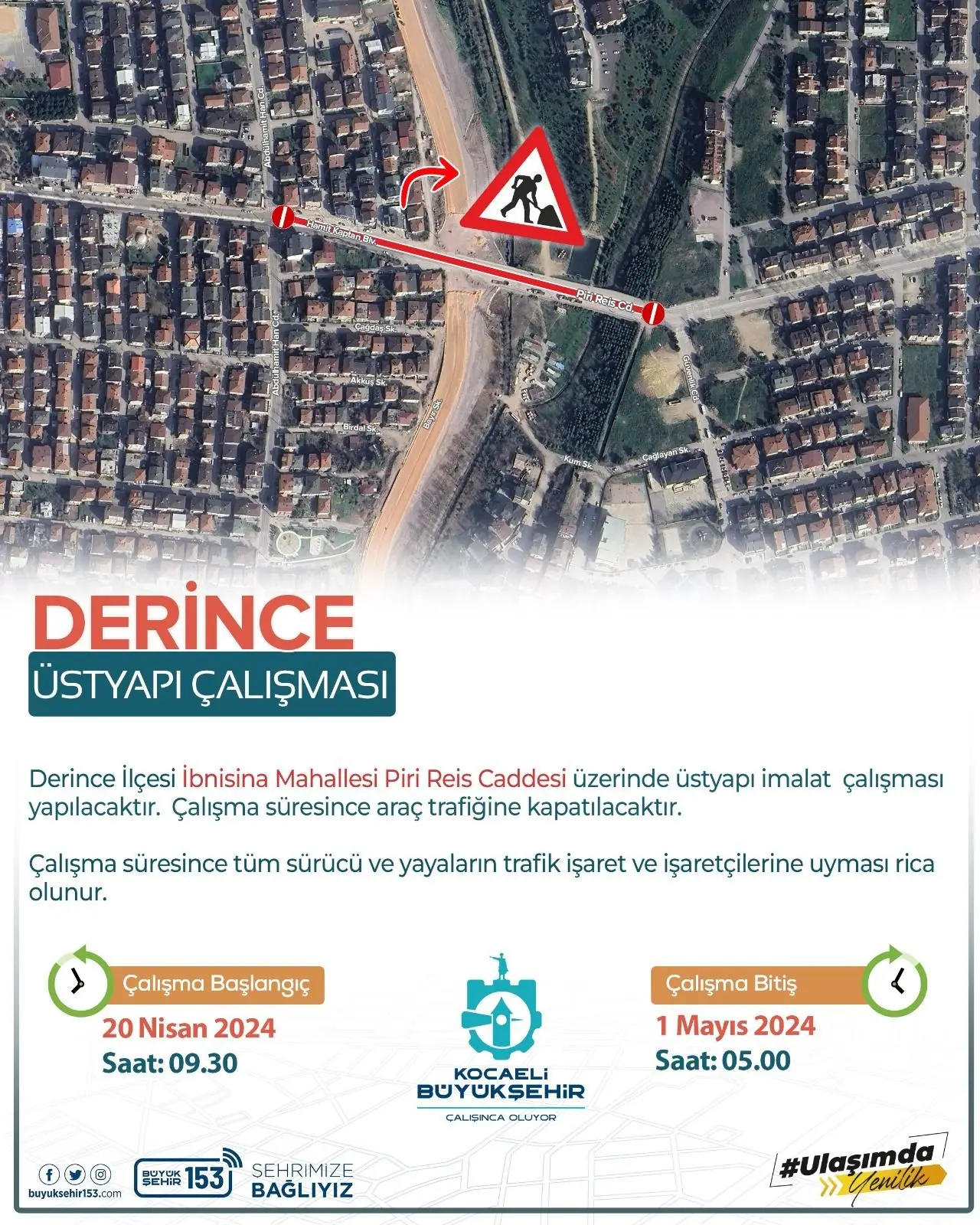 Sürücüler dikkat! Bu yol 1 Mayıs'a kadar kapalı - Resim : 1