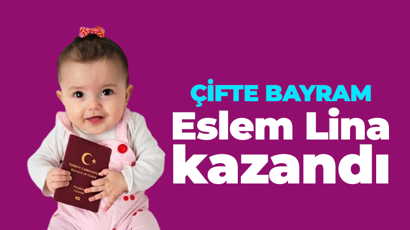 Çifte bayram! Eslem Lina kazandı