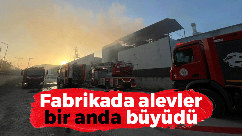 Korkutan yangın: Fabrikada alevler bir anda büyüdü